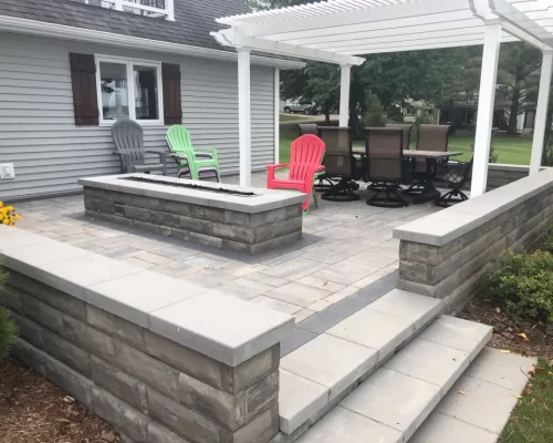 Raised Stone Patio